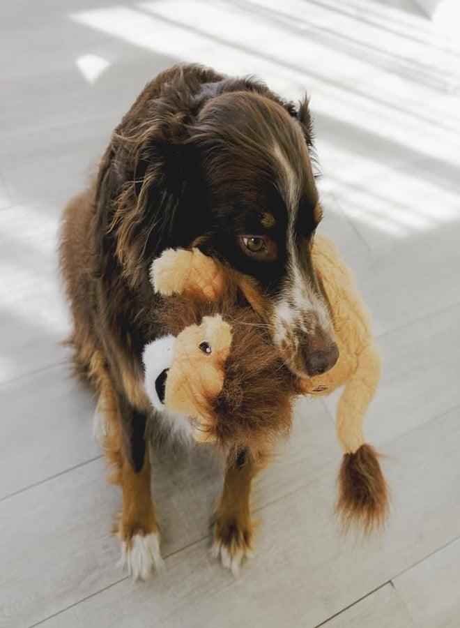 KONG Scampers Wildlife Plush Dog Toy with Low Tone Squeaker (Lion) - Image 3